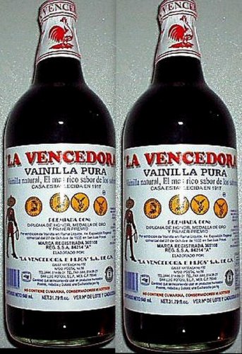 La Vencedora Pure Mexican Vanilla Extract 31oz Each 2 Glass Bottles Product From