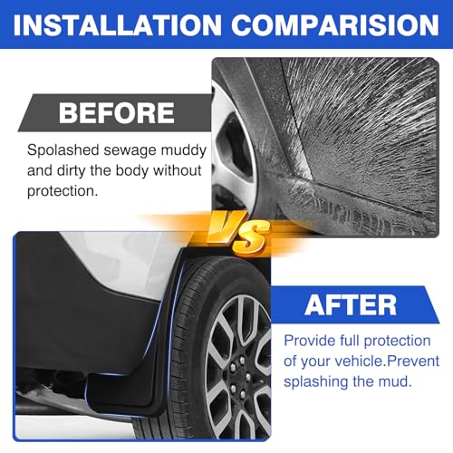 Image of Autorder Mud Flaps for Ford Maverick 2022-2026 Accessories All-Weather Splash Guards Protect Paint Mudflap No Drilling Required Mud Guard Body Kits for Maverick 4PCS