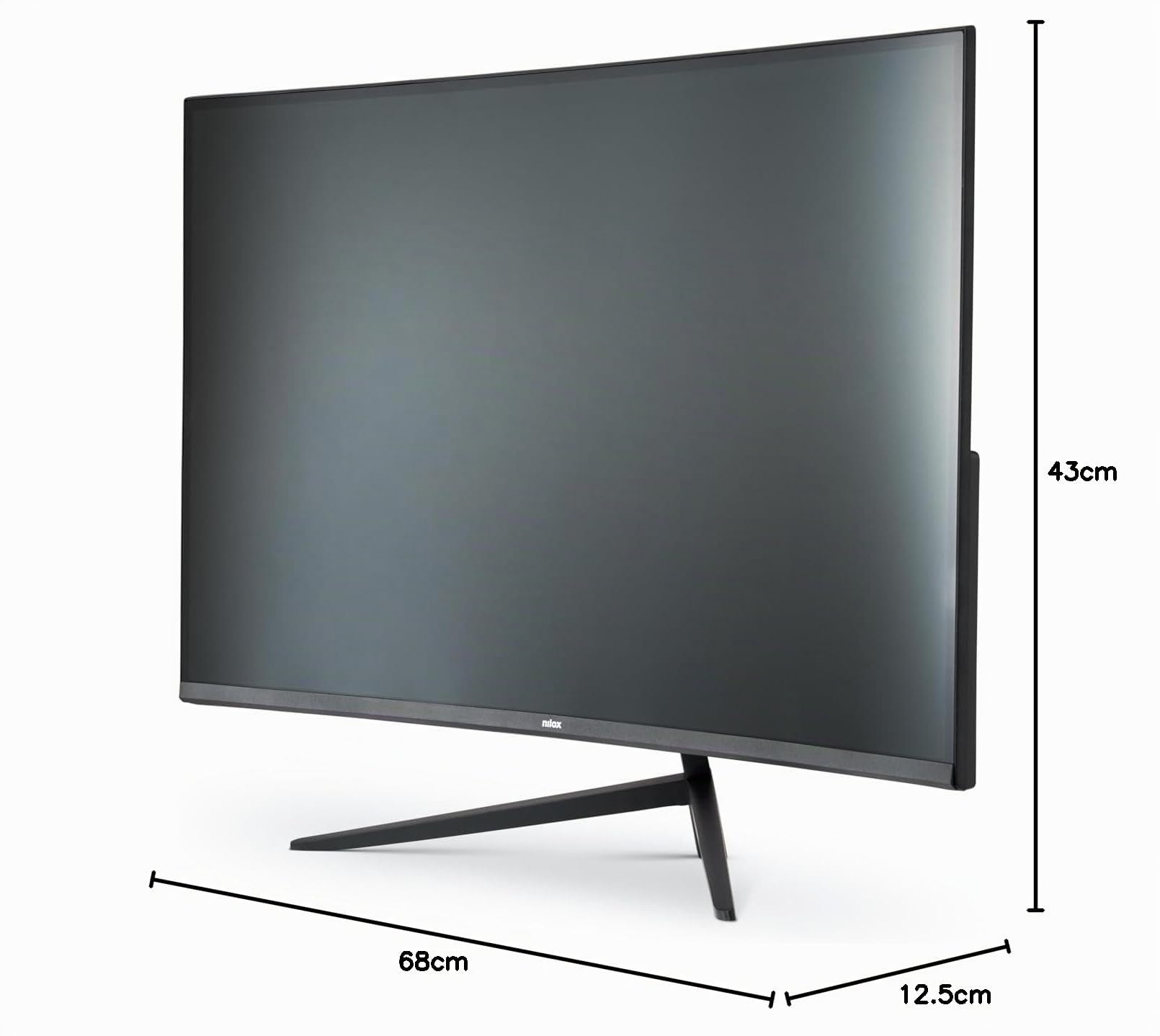 Nilox NXM272K14401, Monitor Gaming Curvo 27 Pollici, Monitor 2k con Frequenza 144Hz e Tempo di Risposta 1ms, Ingressi HDMI e DP, Monitor PC con Immagini Chiare e Nitide per Gioco Fluido