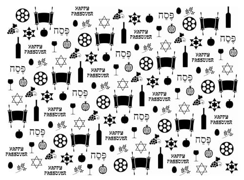 Seder Passover Chintz Black Fused Glass Decals
