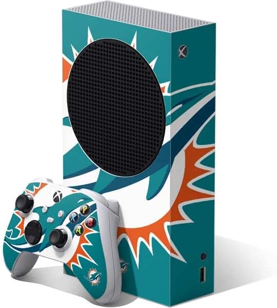 Skinit Decal Gaming Skin Compatible with Xbox Series S Bundle - Officially Licensed NFL Miami Dolphins Double Vision Design