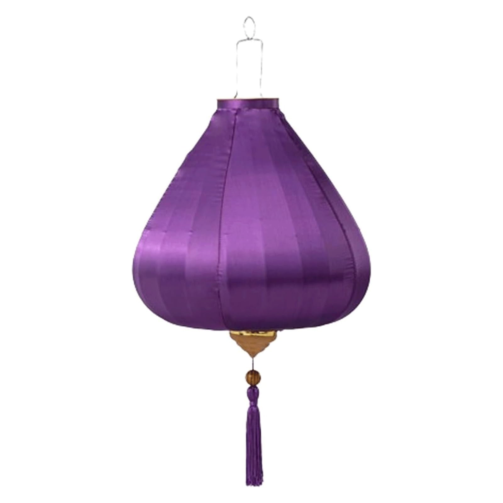 Dekoracje Wiszące czerwone chińskie lampiony, Owalne latarnie jedwabne z frędzlami, wielokolorowe, 12–16 cali(Dark Purple,14 Inch)