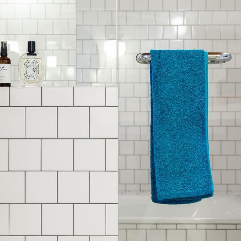 Hippopotamus Gym Towel Set of 2, Organic Cotton & Bamboo, Gift Bag, Navy | 13.5 x 37.5 Inch • Sports Towel • Ultra Soft • Highly Absorbent • OEKO-TEX Standard 100 • Made in Japan