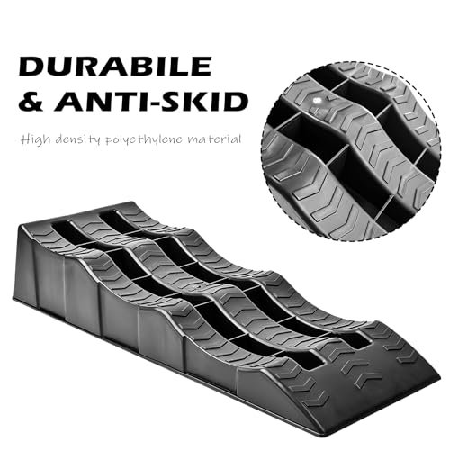 Savieva Caravan Levelling Ramps 2 Pack Heavy Duty Motorhome Campervan Leveling Blocks Non Skid 3 Step Levelling Camping Car Ramps For Caravans And Rvs 4 Ton Capacity