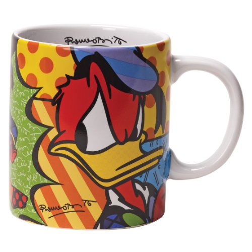 Disney by International Artist Romero Britto for Enesco Donald Duck Mug 4.25 IN