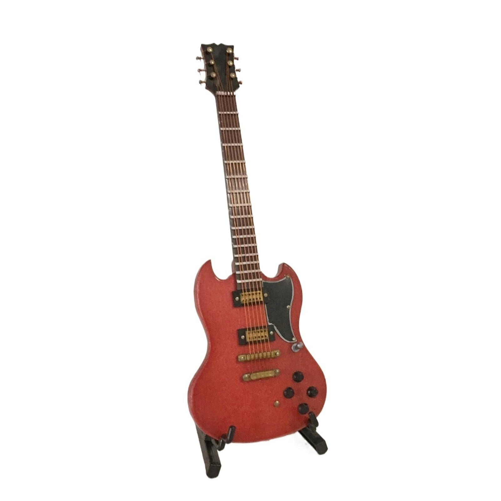 18cm Miniature Electric Guitar Model Ornament Musical Instrument Decor
