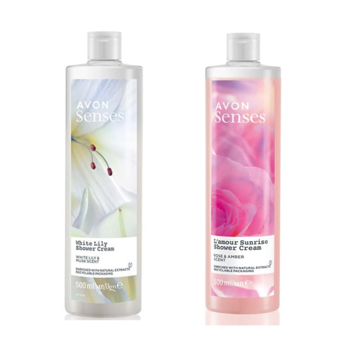 Discover the Ultimate Shower Experience: White Lily Shower Creme 500ml and L'amour Sunrise Shower Creme 500ml for Luxurious, Hydrating, and Rejuvenating Skin Care