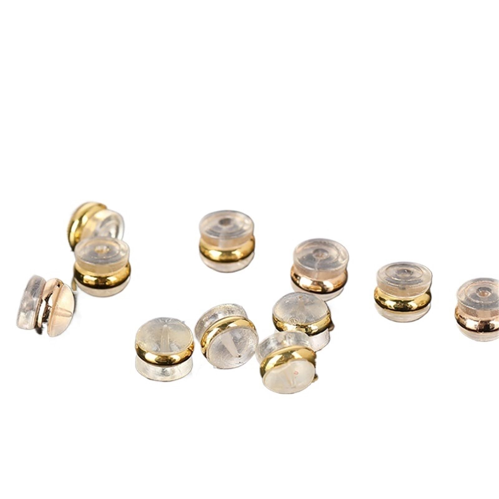 Lot de 200 fermoirs en silicone pour boucles d'oreilles Hamburger