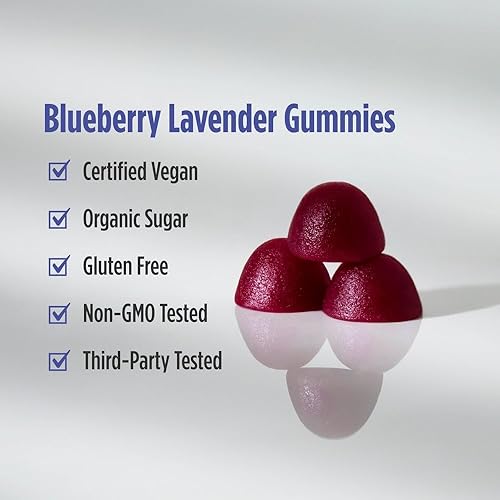 Miniatura 5 de Nordic Naturals Gomitas de magnesio para adultos sabor a lavanda de arándanos 60 gomitas - Suplemento de magnesio vegano para apoyo mental estado de