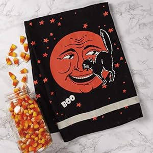 Primitives by Kathy Retro Inspired Halloween Dish Towel 28 x 28 Inch Boo