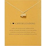 Baydurcan Cheer Gifts for Women Cheerleader Gifts for Cheerleader Cheer Necklace for Mom Cheerleading