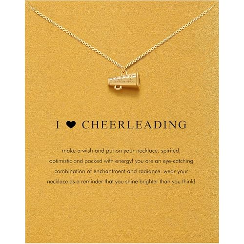 Baydurcan Cheer Gifts for Women Cheerleader Gifts for Cheerleader Cheer Necklace for Mom Cheerleading