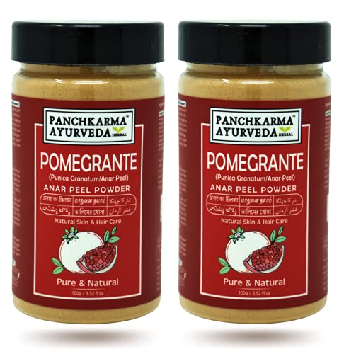 Image of Herbal & Natural Pomegranate Peel Powder (Punica granatum /Anar Peel Powder) For Fairness Sun-Tan Acne-Spot Face Pack & Hair Shine Anti Hair-Fall Hair Pack (200g)