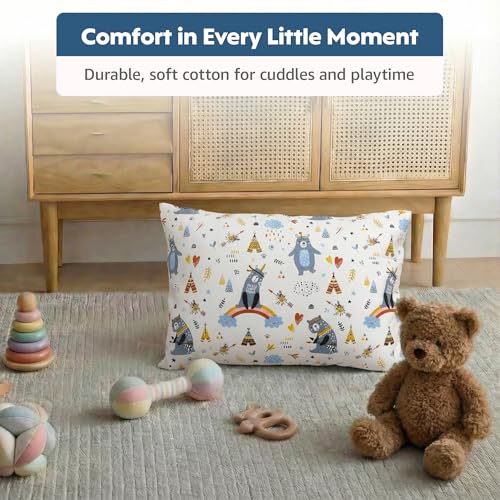 Image of a baby cherry Kids Pillow with 1 Pillowcase-30x45 cm | Perfect Toddler Pillow for Sleeping |Little Baby Pillow for Boys & Girls (2Yr to 6 Yr)