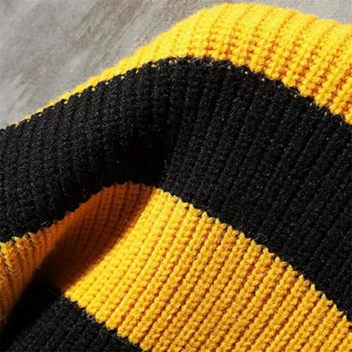 Men Round Neck Knit Pullover Plus Size Striped Sweater Casual Spring Daily Work Long Sleeve Jumper4