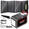 MARBERO Solar Generator 375W Peak Portable Power Station with Solar Panel Included Camping Power Supply 237Wh with Foldable Solar Panel 100W for Outdoor RV Fishing Emergency