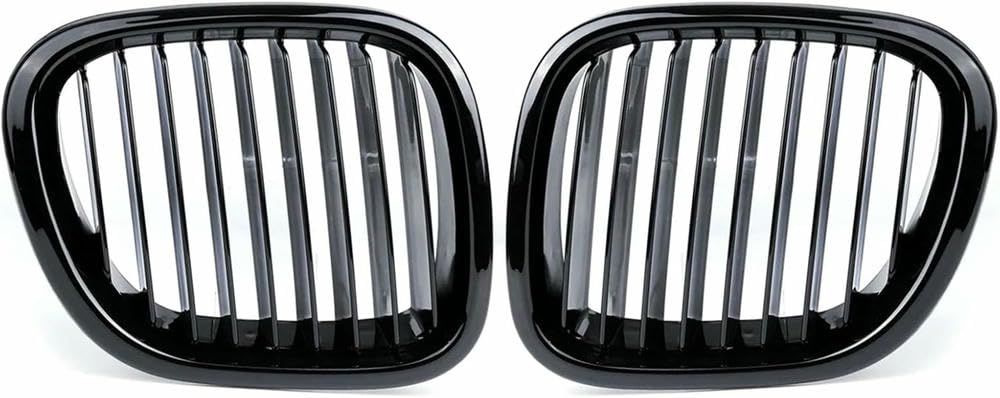 Auto-Frontgrill, glänzend schwarz, Frontniere, Doppellamelle, Autozubehör, Kühlergrill passt für BMW Z3 1996 1997 1998 1999 2000 2001 2002
