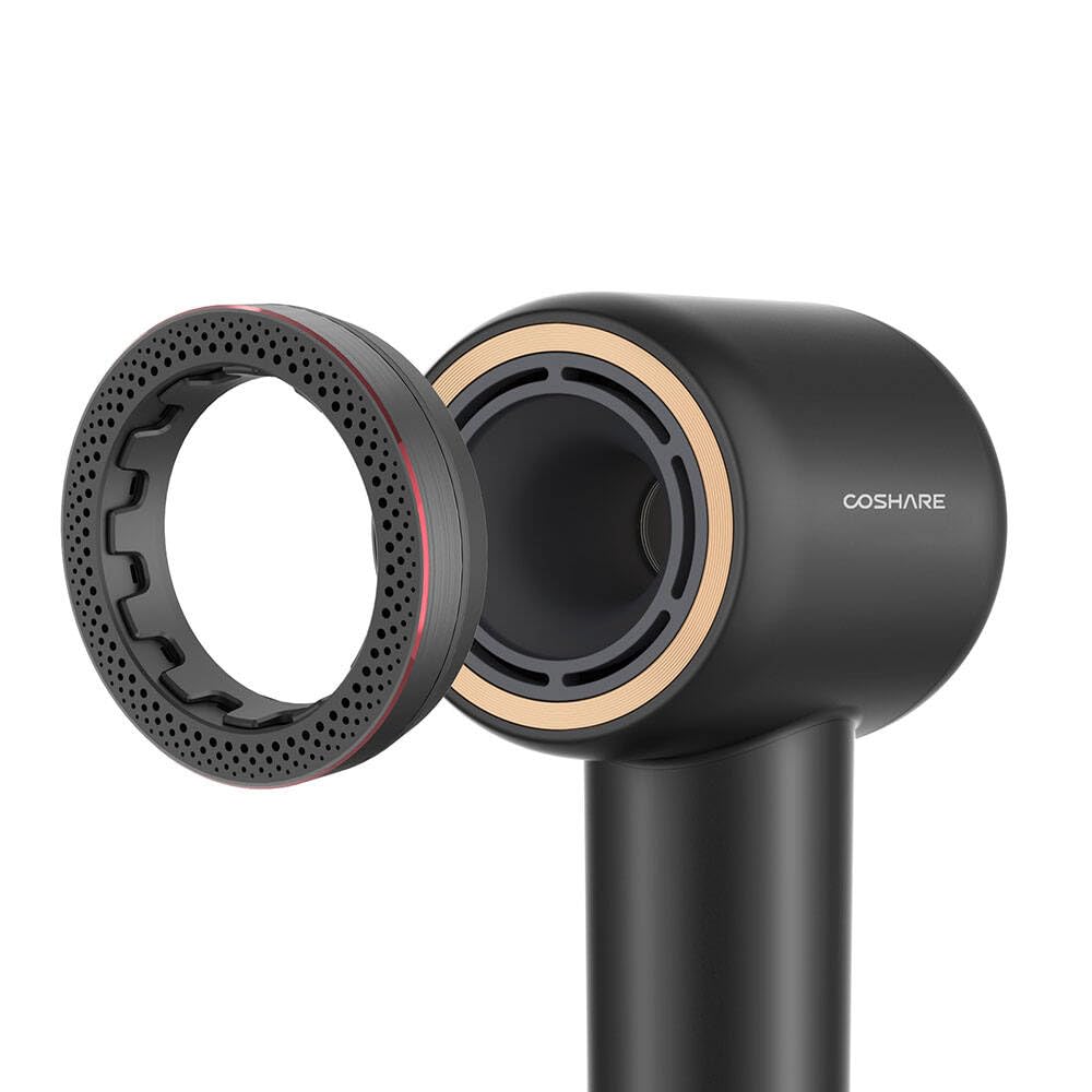 Senon Coshare HD10E SuperFlow1 İyon Teknolojili Isı Dereceli Led Işıklı Saç Kurutma Fön Makinesi (Siyah)