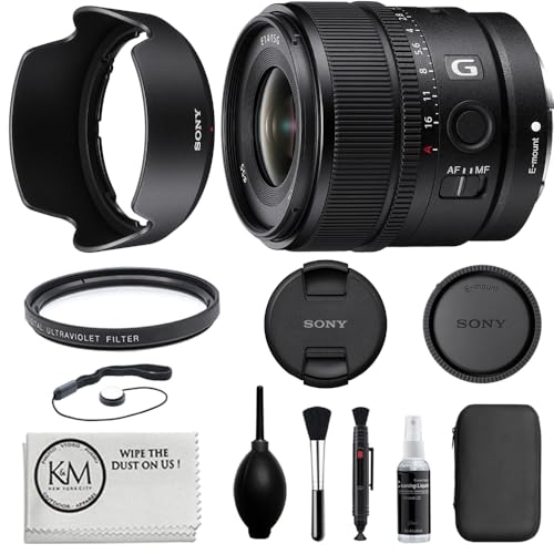 Image of Sony E 15mm f /1.4 G APS-C Large Aperture Lens Bundle with 55mm UV Glass Filter + Deluxe Cleaning Kit + Cleaning Lens Pen + Cap Keeper + Microfiber Cloth (6 Items)