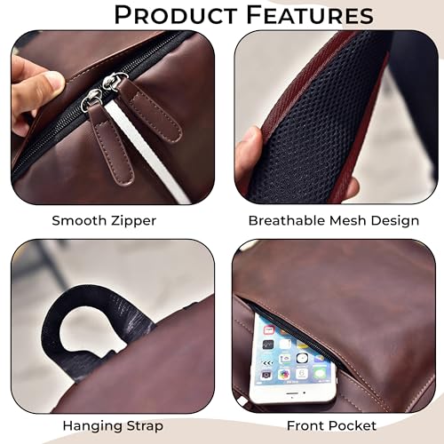 Image of Kraptick Multi-functional Backpack-Waterproof Laptop Backpack, Office Bag with PU Leather Design, Professional Bag for Laptops and Work, Durable and Stylish Bags for Travel