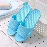 SAIBAO Accueil Chaussures Plates Été Tongs Antidérapantes Pantoufles De Bain De Plancher Intérieur Pantoufles Femmes et Hommes Confortable, Bleu Ciel, 44