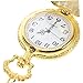 Imagen de Uonlytech Reloj de Bolsillo Vintage con Temática del Zodiaco Esfera Grande para Hombre y Mujer Accesorios del Signo del Zodíaco Reloj Clásico con Cadena para Ocasiones Especiales y Uso