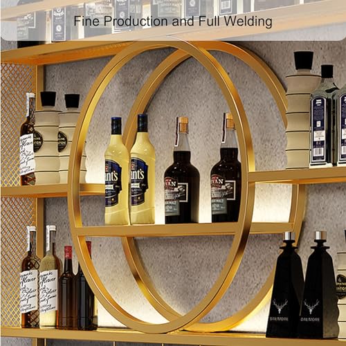 Étagère à bouteilles murale avec support de verre suspendu pour mini-bar chic - 6