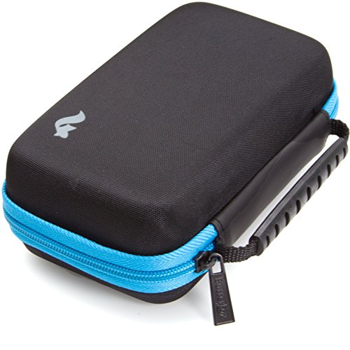 Brendo Hard Carrying Case For New Nintendo 2Ds Xl + Large Stylus, Fits Wall Charger, 24 Game Cartridge Case Holder, Large Accessories Pocket - Black + Turquoise #TOP4