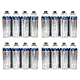 16 x 227g Butan Gaskartuschen mit Ventil für Campingkocher, Grill, Gasheizung, Gasbrenner, Flambierer, Küche, Gaskocher, Lötbrenner, Bunsenbrenner, Bajonett-Ventilkartusche, Butangas, Typ MSF-1a