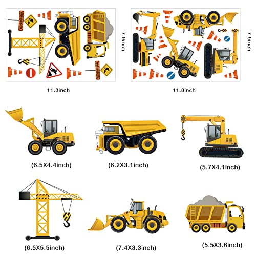 Mesu Luminous Wall Stickers Glow In The Dark Construction Truck Decals Kids Architectural Themes Bedroom Decal For Boys Truck #TOP5