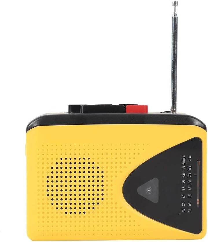Stereo Cassette Recorder Portable Cassette Player Recorder FM/AM Radio with External Speakers Support Tape