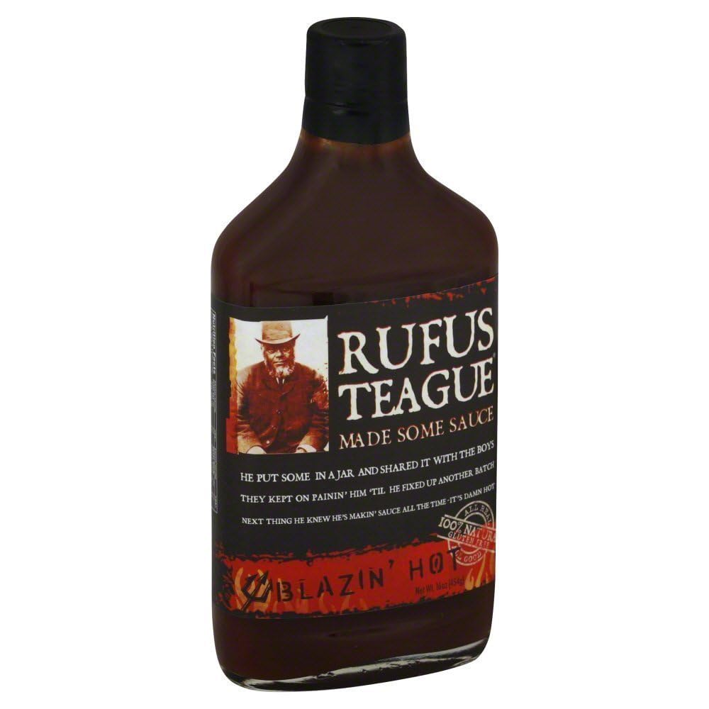 RUFUS TEAGUE SAUCE BBQ BLAZIN HOT 16OZ CASE OF-6
