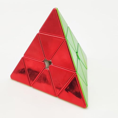 Miniatura 3 de Pyraminx 3x3 - Cubo piramidal metálico 3x3 x 3, versión de bola de acero