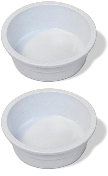 Pureness Heavyweight Large Crock Pet Dish, 52-Ounce, Colors May Vary [2-Pack]