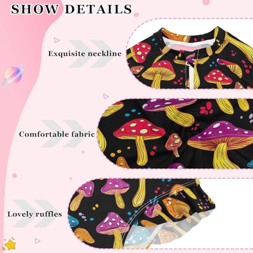 One Piece Girls Swimsuit Long Sleeve Sun Protection Rash Guard Swimwear Beach Bathing Suit Kids4