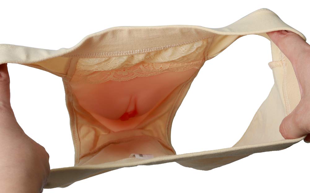 Männer verstecken Gaff Panty für Crossdresser Transgender Slip Shaping Slip G-String Thong Unterwäsche mit Vagina Insertable,Fleshinterpolation,XXL