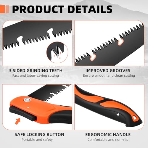 Foensc HAND SAW 01 10 Inch Folding Saw, Improved Hand Saw thumb #2
