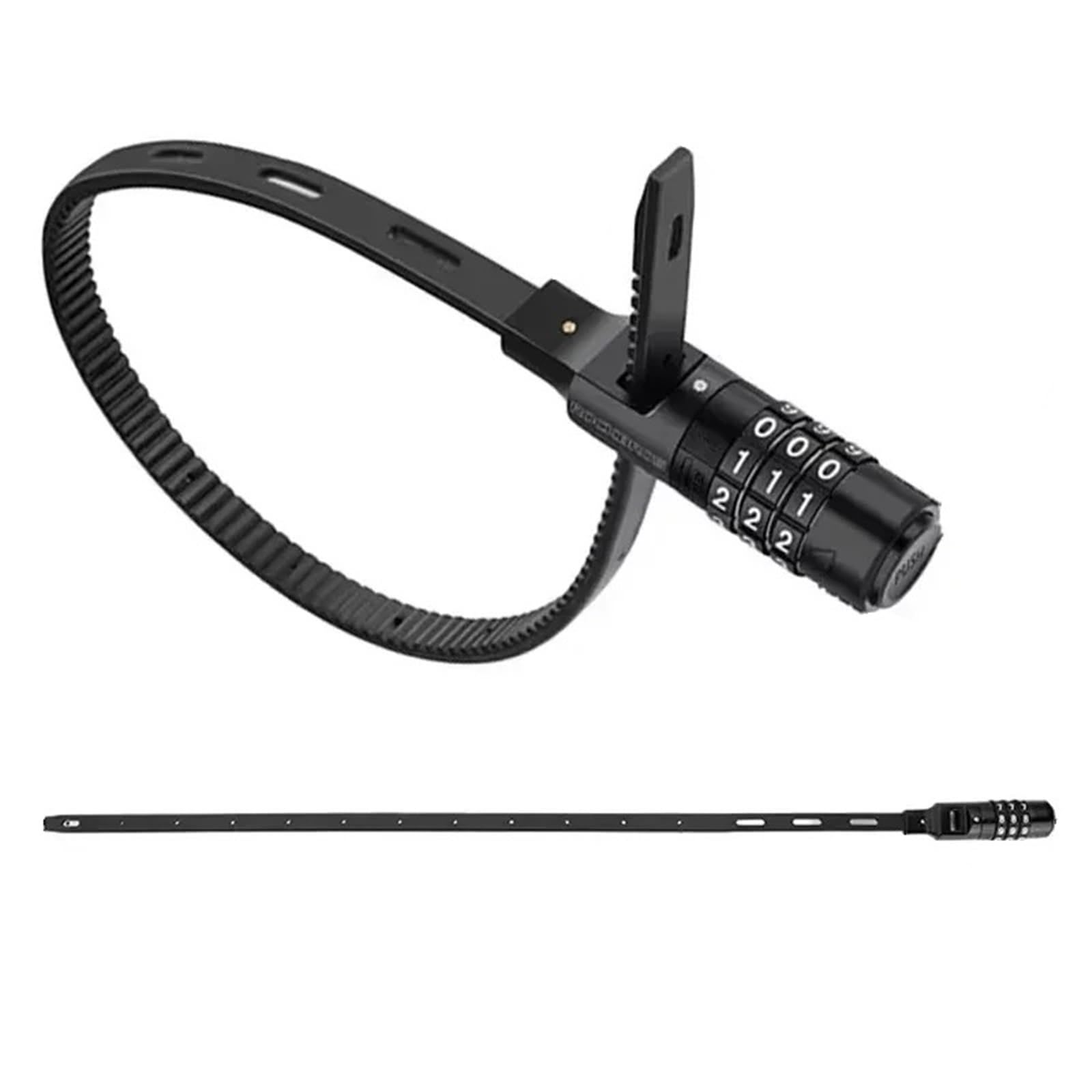 Motorcycle Handlebar Lock Password Motorcycle Helmet Lock Stainless Steel Nylon Sheath Zinc Alloy Cylinder Portable Anti-Theft Motorbike Lock Security(3240001001)