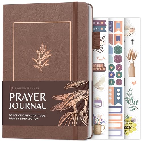 Journal de prière haut de gamme texturé terre cuite et dorures élégantes Legend Planner LP