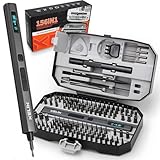 KELIN 156 in 1 Electric Screwdriver, Precision Power Screwdriver Set, 5 Torque Levels＆140 S2 Steel Magnetic Bits, Gifts for Men, Magnetic Repair Tool Kit for iPhone, PC, Laptop, PS4 PS5, Xbox, Watch