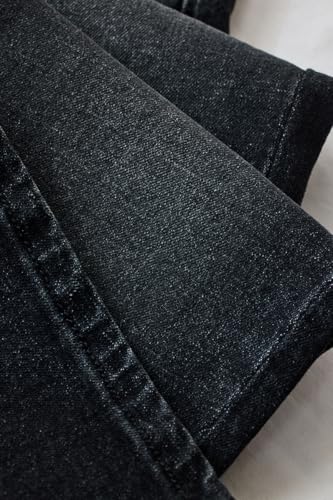 Image of SNITCH Men Casual Jeans | Straight Fit Mid Rise Solid Washed Pattern | Durable Cotton Blend & Stretchable Denim Fabric, Work & Social Outings