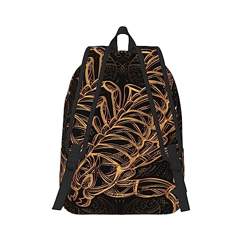 Sac à dos de sport imprimé scorpion doré compact et confortable - 3