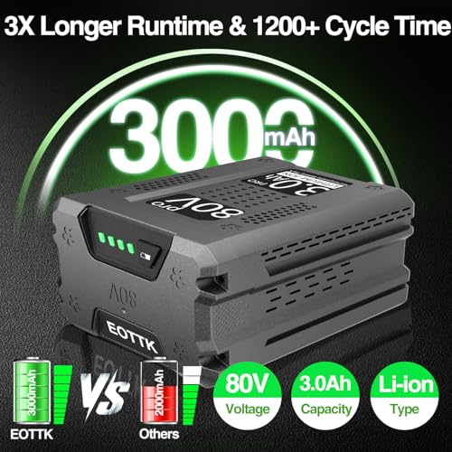 Image of EOTTK Replacement for Greenworks pro 80V Battery | Compatible with 80 volt greenworks battery GBA80200 GBA80250 GBA80400 GBA80500 Cordless Power Tools