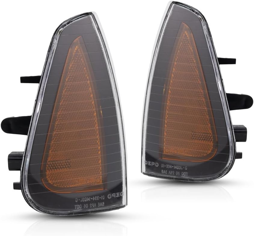 For Dodge Charger Front Side Marker Light Assembly 2006 07 08 09 2010 Driver and Passenger Side | Pair | DOT Certified | CH2550124 | CH2551126 | 4806219AD | 4806218AD