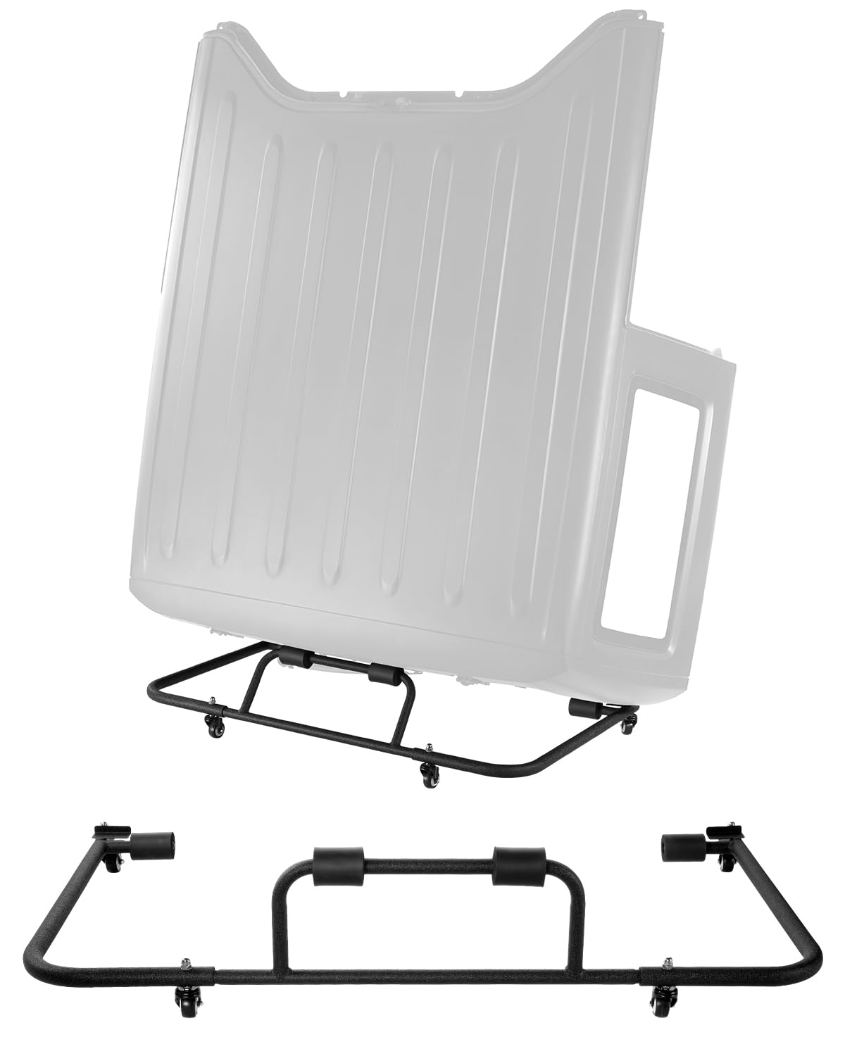 VEVOR Carrito de Almacenamiento con Techo Rígido movible Resistente con 3 Orificios Ajustables y Acolchado Suave y Grueso con Revestimiento en Polvo Compatible con Jeep Wrangler TJ, JK