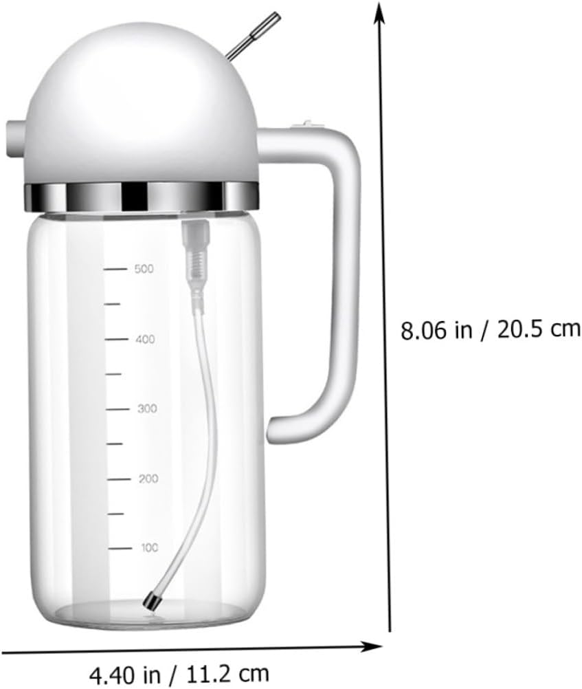 Ciieeo Practical Oil Sprayer and Sauce Dispenser Automatic Open-close Bottle for Cooking Bbqs and Salads Ergonomic Design for of Liquid Condiments
