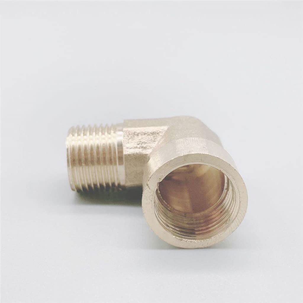 Conector de toque de manguera, 1 codo de conexión de manguera, rosca interna x rosca externa Acoplador de conector de conexión de codo de latón de 90 grados, utilizado for adaptador de cobre