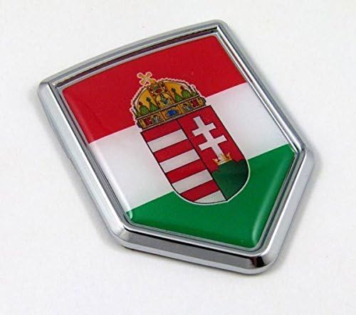 Car Chrome Decals Hungary Flag Hungarian Emblem Sticker