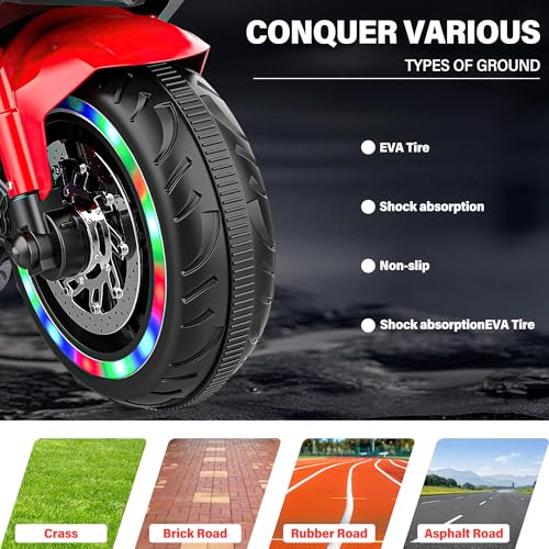 Wiis' Idea Kids Ride On Motorcycle,12V Electric Battery Powered Ride On Bike,3 Wheels Electric Motorcycle For Kids Ages 3-6 Years thumb #4
