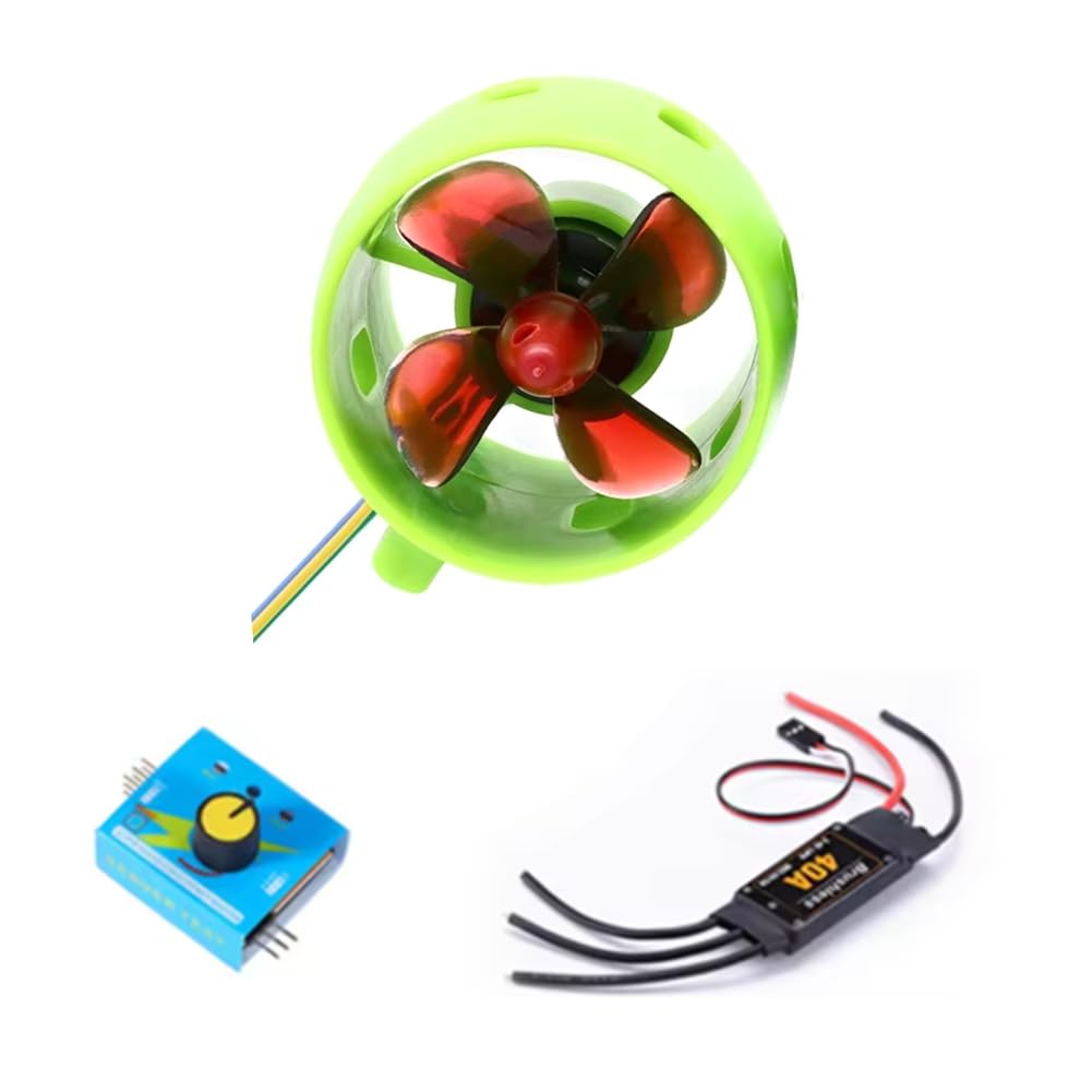 Silnik steru strumieniowego do łodzi podwodnej DC 12 V-24 V 20 A 4 ostrza - śmigło do DIY RC Robot łodzi podwodnej